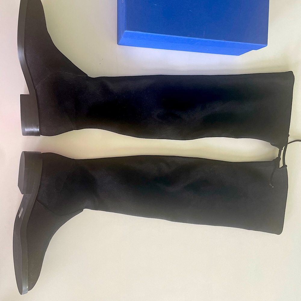Stretch suede over-the-knee boots, authentic Stuart Weitzman